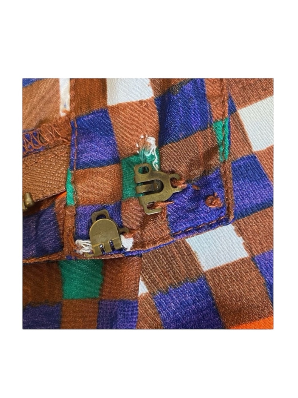 Duro Olowu 𑁍 Window Pane Print Plaid Shorts 𑁍 Wild Red Multicolor 𑁍 XS S 4 𑁍 - Picture 12 of 16